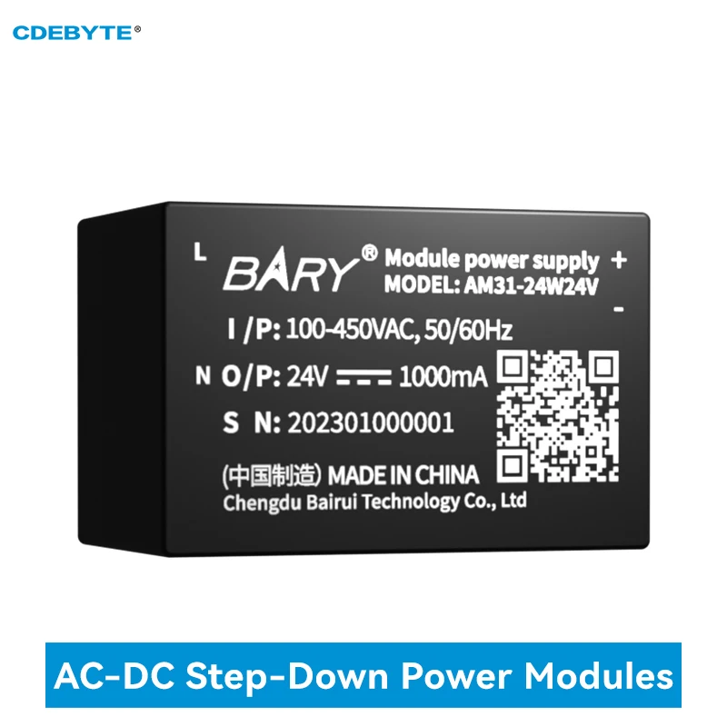 

AC-DC Step Down блок питания CDEBYTE AM31-24W24V 24V низкая мощность Малый размер высокая надежность низкая пульсация