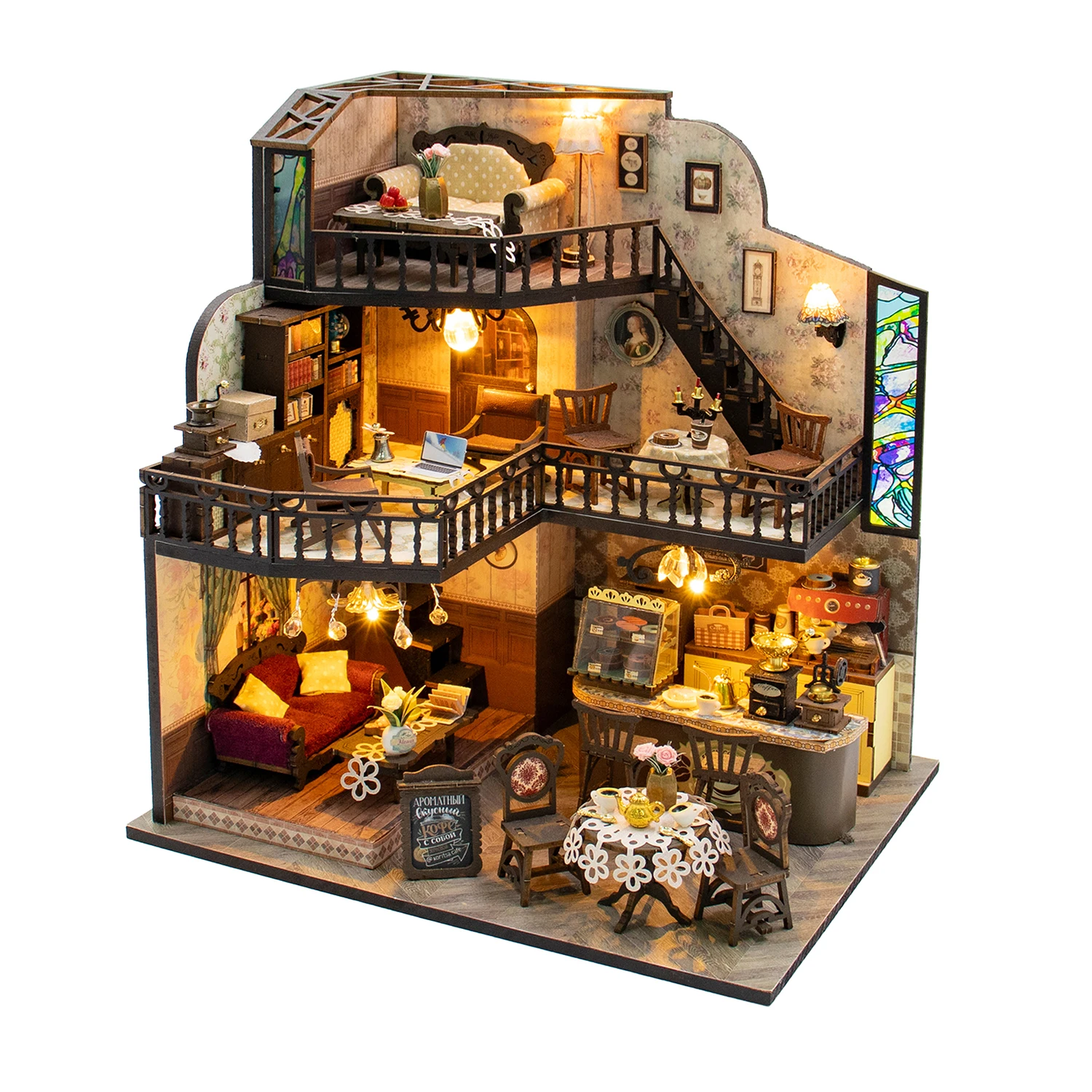 diy-wooden-fortunate-encounter-cafe-store-miniature-model-kits-with-furniture-led-lights-dollhouse-for-friends-birthday-gifts