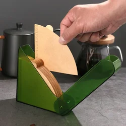 Large-capacity ABS Hand-brewed Coffee Filter Holder Dust-proof Storage Box with Lid Filter Paper Storage Box Coffee Tools