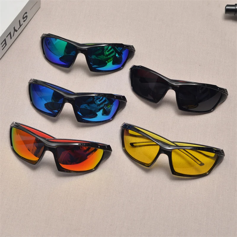 5 قطع نظارات شمسية رياضية للرجال خفيفة الوزن للرؤية الليلية للرجال ظلال لركوب الدراجات نظارات القيادة والصيد نظارات مرآة عصرية