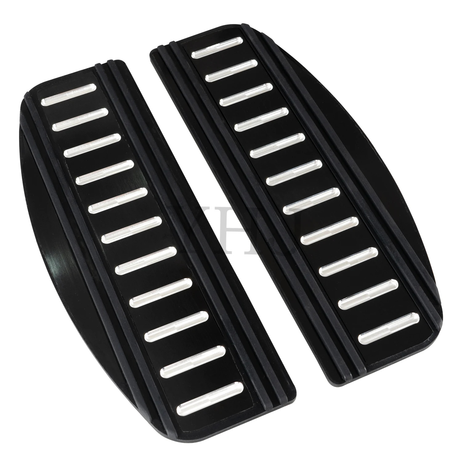 Rider Insert Floorboard Footboard For Harley Motorcycle Touring Electra Street Road Glide King Softail Black Rubber And Aluminum