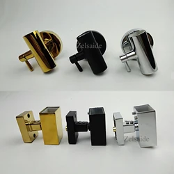 zinc alloy square round shower rod holder black golden silver white gun gray color