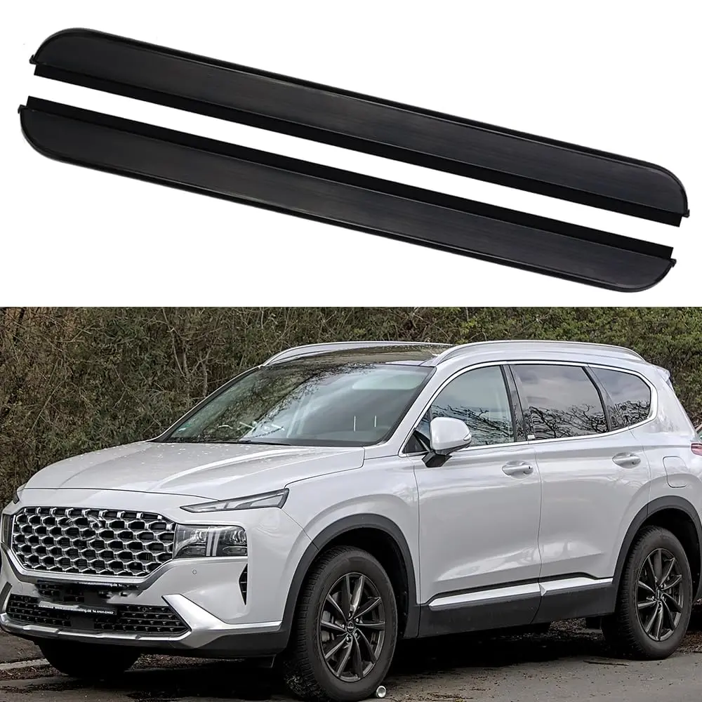 Aluminium Alloy 2PCS Side Steps Running Boards Nerf Bars Side Pedal Fits for Hyundai Santa Fe Sport 2013-2018