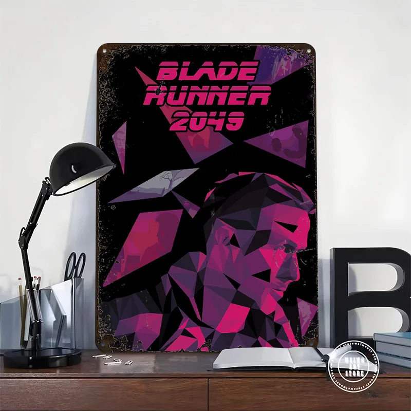 Blade Runner 2049 3D Printed Texture Poster Personalized Wall Art Retro Metal Tin Signs for Decor Room Decoration At Home Items