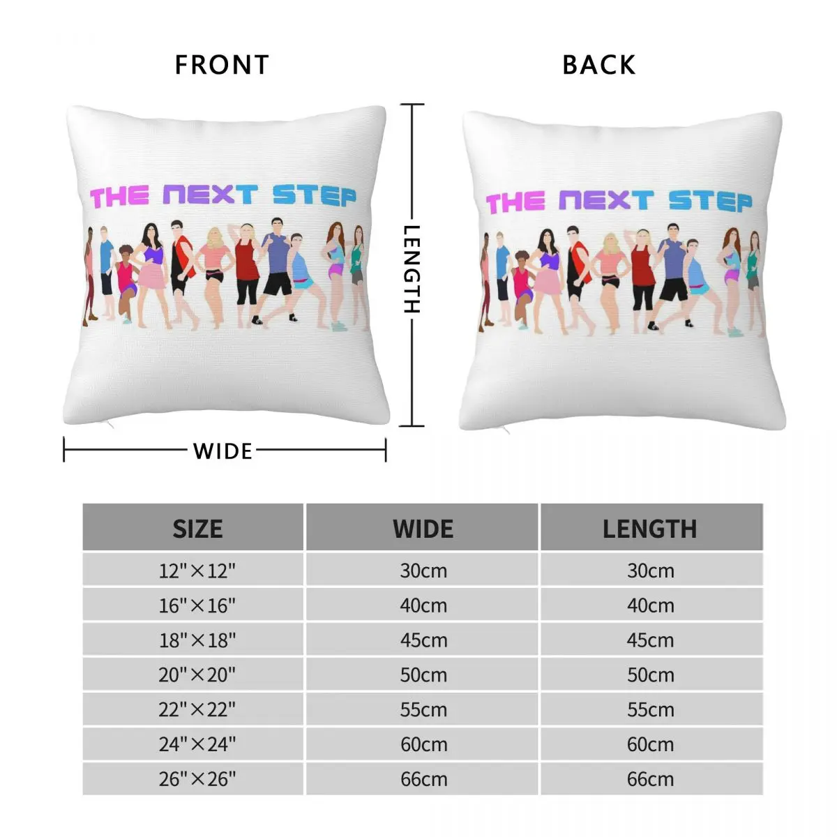 The Next Step Main Theme Square Pillowcase Polyester Linen Velvet Printed Zip Decor Pillow Case Home Cushion Cover