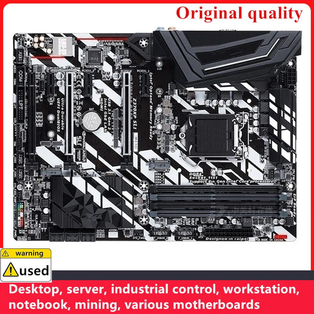 For Z370XP SLI Motherboards LGA 1151 DDR4 64GB ATX For Intel Z370 Desktop Mainboard M.2 NVME SATA III USB3.0