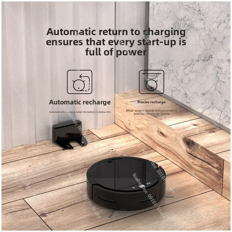 Household Rechargeable Automatic Robot Vacuum Cleaner, Intelligent All-in-One Sweeping, Suction and Mopping Robot