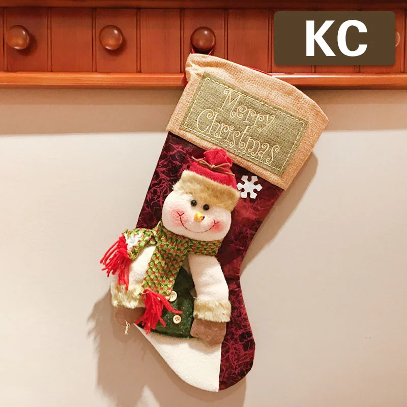 

Christmas socks gift bag Christmas decorative socks Christmas Eve gift children Christmas tree pendant candy bag