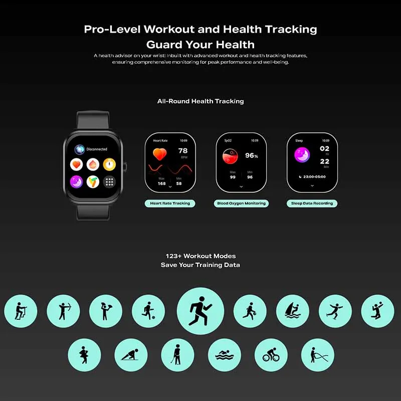 Infinix XW3P XWatch 3 plus Smartwatch Unisex Fitness Tracker Blood Pressure Monitor Heart Rate Tracker Sleep Quality Tracker Wat - Image 5