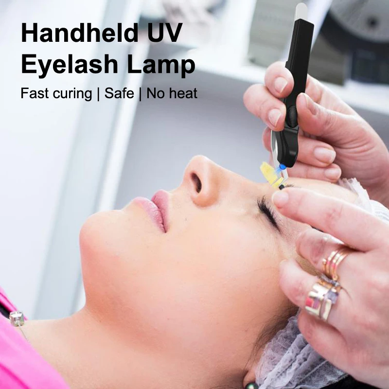 ضوء معالجة جل صغير لاسلكي - مصباح محمول 2 في 1 للأظافر والرموش مع مفتاح ضغط، إعداد سريع