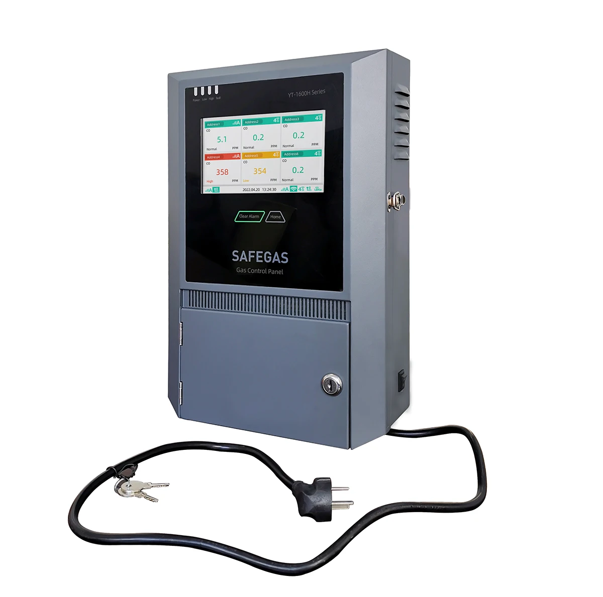 Gasbedienfeld 32-Kanal-Controller 4-20 mA Modbus mit Alarmriegel-Hemmungsfunktion