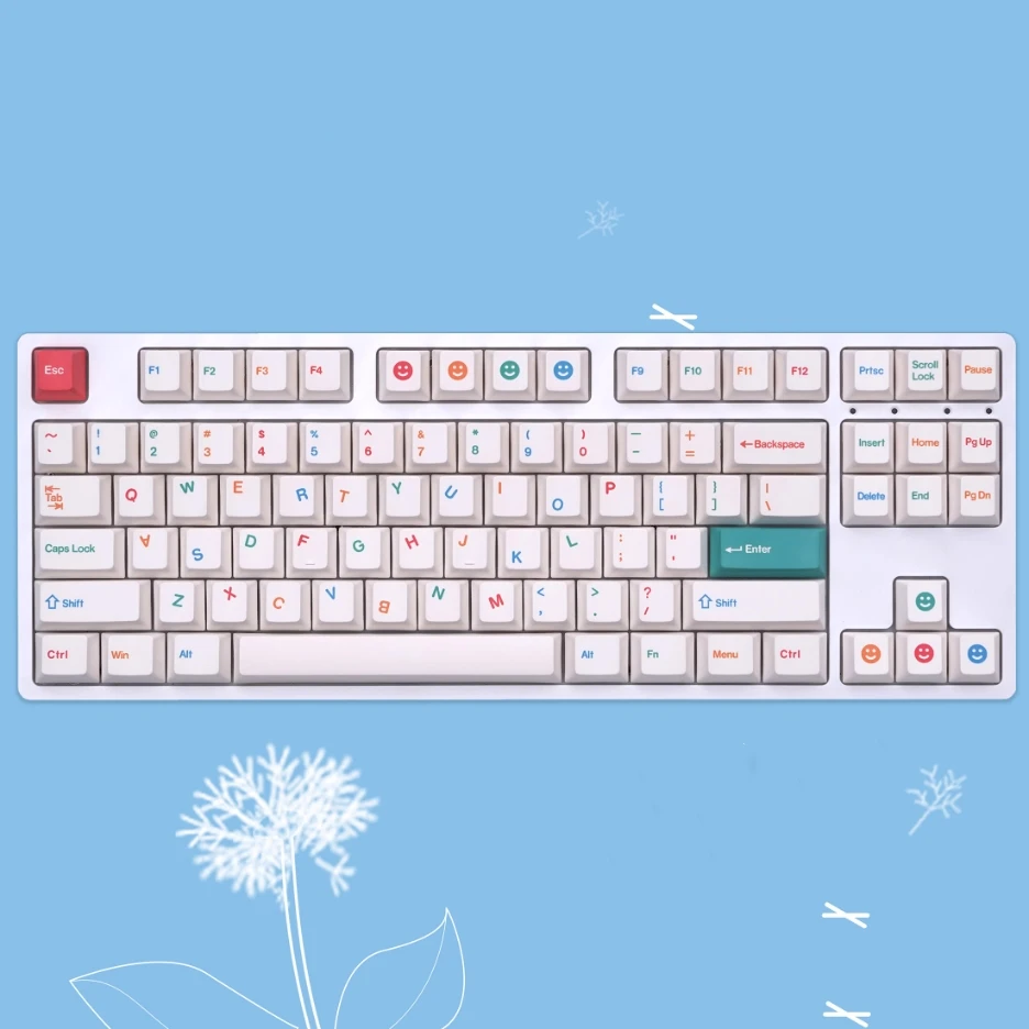 

142 клавиши/набор GMK Cool Kids Keycaps PBT Dye Sublimation Key Caps Cherry Profile Key Cap для 61 64 68 84 87 96 980 104 Layout