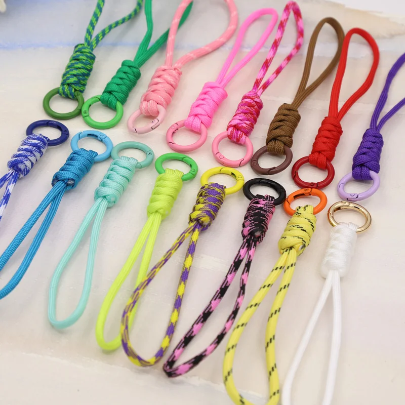 VONNOR Jewelry Handmade Multi color Hanging Rope Keychain Fashion Simple Multi purpose Bag Car Key Chain Pendant Strap Lanyerd