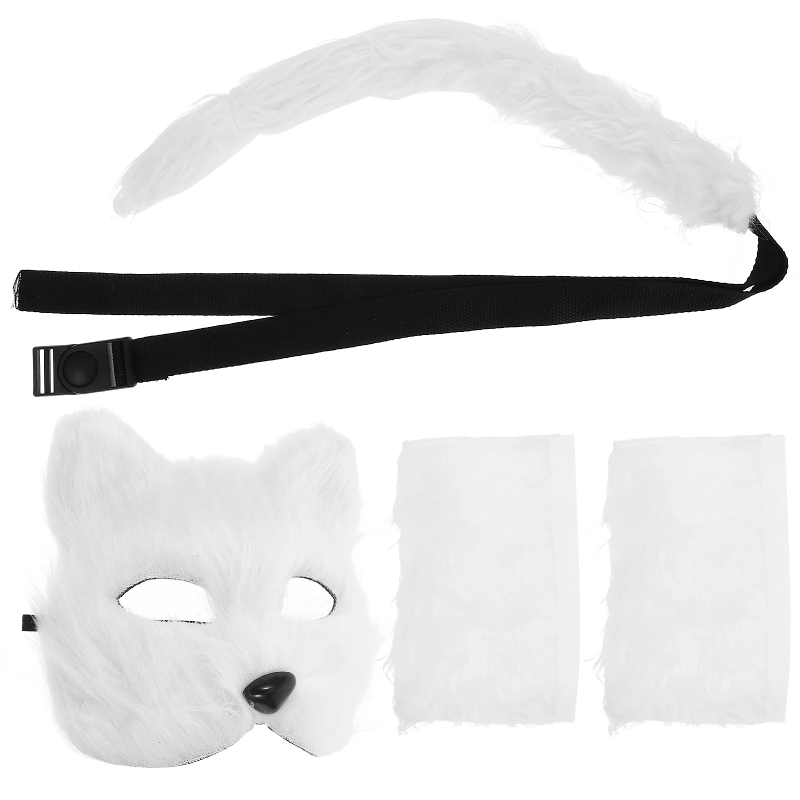 

Wolf Mask Set Animal Cosplay Tail Halloween Accessories Furry Gloves Masquerade Supplies Photos Props Role Play Costume