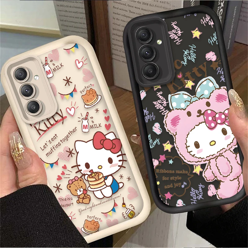 Cartoon Cute Sanrio Hello Kitty Case For Samsung Galaxy A54 A05S A05 A34 A24 A14 A53 A33 A23 A13 A52 A52S A32 A22 A12 A71 A51