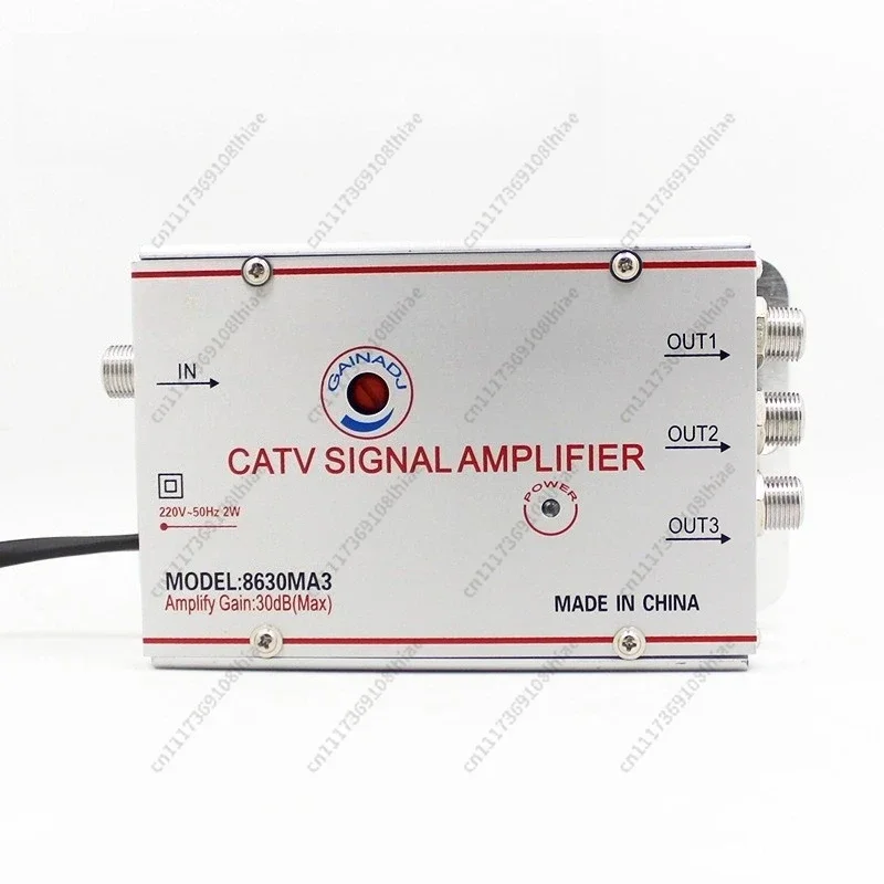 AC 220V 4 Way CATV Cable TV Splitter Amplifier 30dB Digital TV Antenna Signal Booster Home Tv Equipments 45Mhz to 860MHz