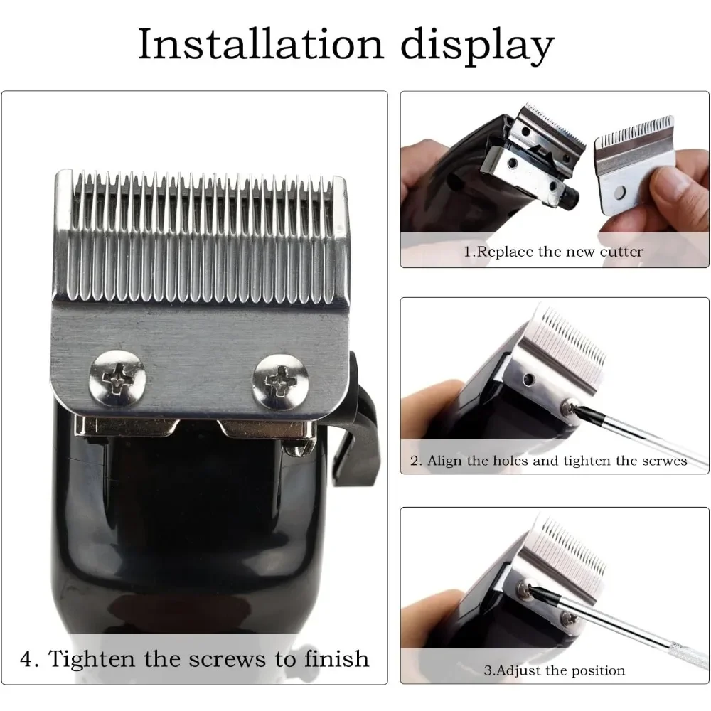 Professional 2-Hole Replacement Clipper Blade Set Fit for Wahl 5 Star Series Cordless Magic Clip 8148 Hair Clippers Accessories