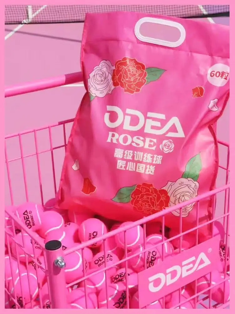 

60 шт. ODEA Teloon Advanced Training Tennis 801 603 Rising Ace розовая вся сумка 60 тренировочных мячей