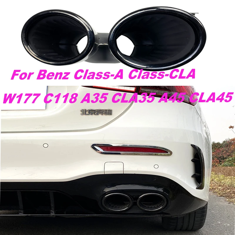 Applicable to Mercedes-Benz Class-A Class-CLA W177 C118 A35 CLA35 AMG Upgrade A45 CLA45 Four out Tailpipe