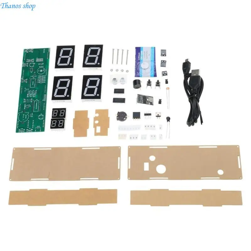Programmable 8 Digit Digital Clock set with ESP8266 Module Soldering Project set Digital Tube Clock set for Home Office X37A