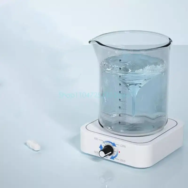 Mini Stir Plate for Work Home Experiment Electric Mixer 1500ml，1500ml 200-2000RPM Electric Mixer Speed Adjustbable Mini Stir