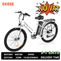 EU ISTOCK Original EK 8S Electric bike adult, E-boat 26 with motor W, 36V 12Ah battery, Max speed 25 km/h Max Charge 3-7delivery