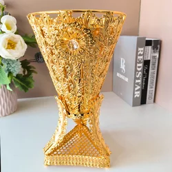 31cm Big SIze Golden Metal Incense Burners  Large Gold Arabic Aromatherapy Furnace Censer Charcoal Holder Ramadan Home Decor