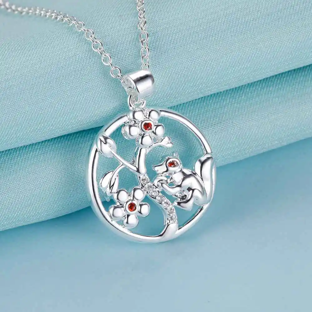 

Новое ожерелье из стерлингового серебра 925 пробы с циркониевым цветком-подвеской для женщин, высококачественные свадебные и помолвочные украшения, модный праздничный подарок