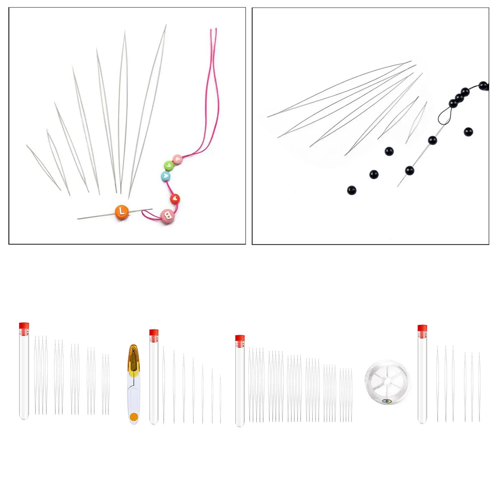 

Beading Steel Wire Jewelry Making Beads Threading Thin Long Needle