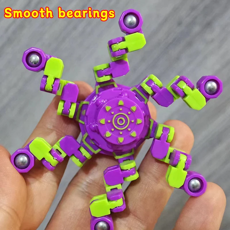 New Adult Stress Relief Sensory Gyro Gift Antistress Hand Spinner Vent Toys  New Deformed Fidget Spinner Chain Toys for Children