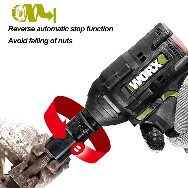 WORX WU279 Cordless Impact Wrench Brushless Motor 20V Lithium Battery Power Tool