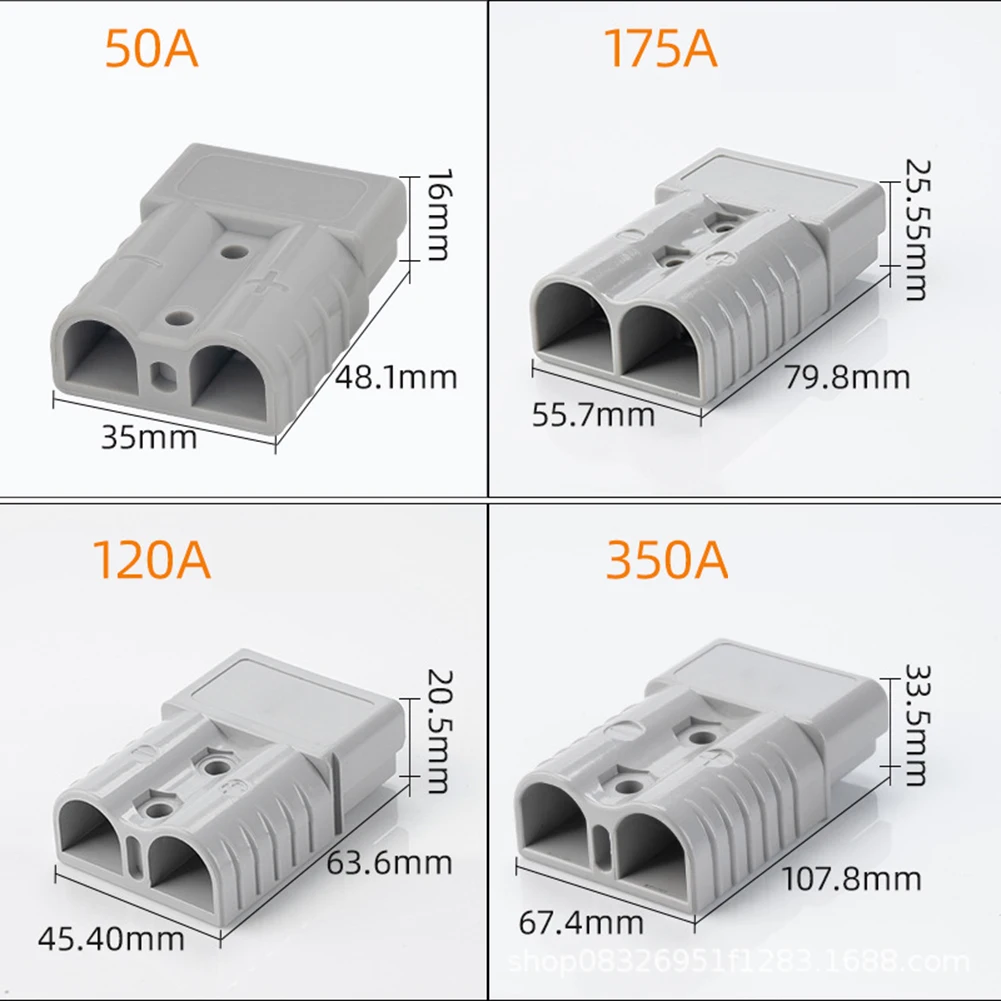 1 Pair For Anderson Plugs  Forklift Battery 50/120A 600V  PLUG  Connector Cable Battery Power Without Terminals Mating Plug