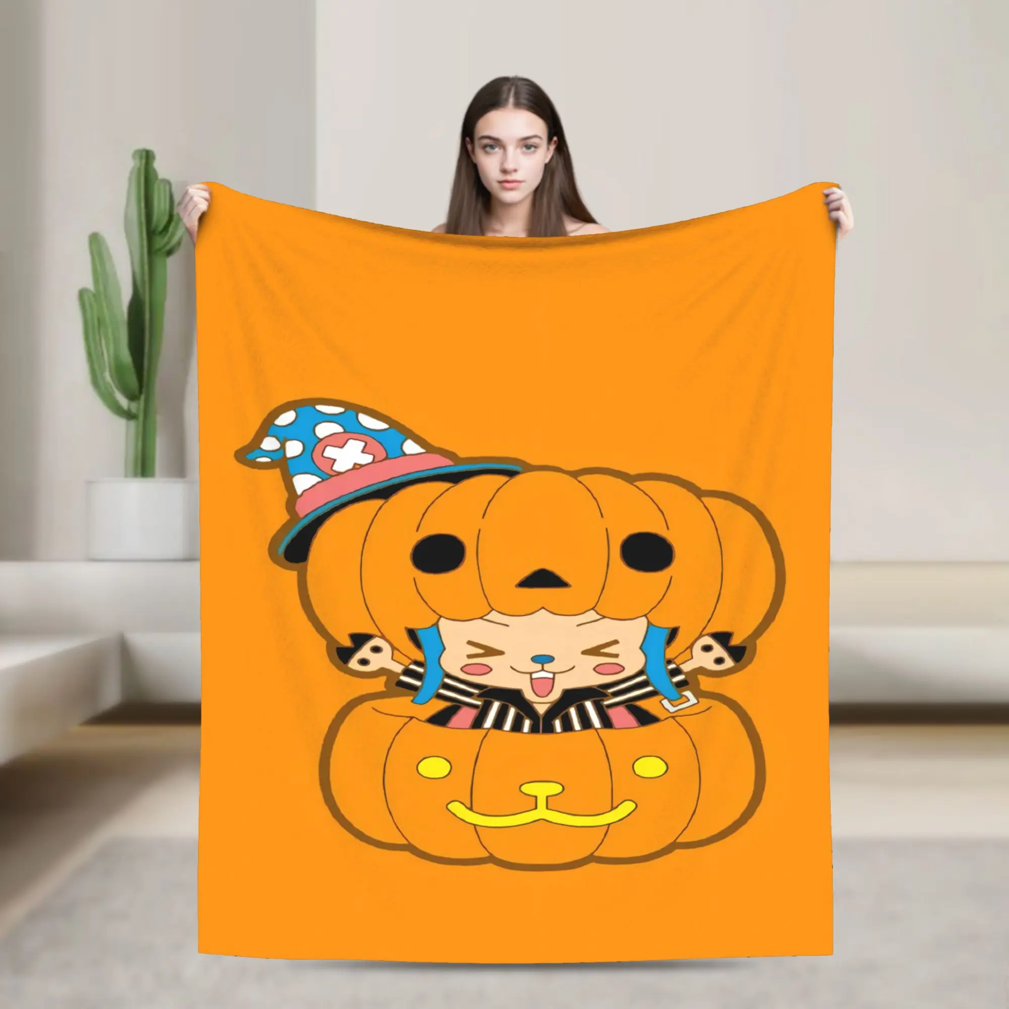 Tony Tony Chopper Halloween Blankets Warm Soft Plush Throw Blanket For Child Couch Chair Sofa Bed Flannel Bedspread Bed Cover