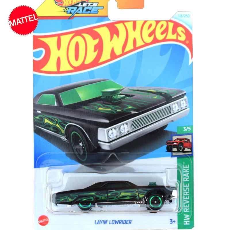 Mattel-Hot Wheels Diecast Metal Layin Lowrider Veículo Modelo Brinquedos para Meninos, Coleção Presente de Aniversário, Escala 1: 64, Metal,