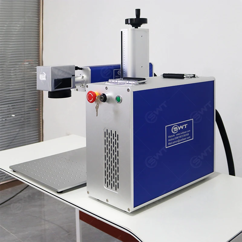 SWT Laser Full Automatic Conveying Continuous 20W 30W 50W 100W DIY Gift Automated Portable Fiber Laser Printer Marking Machine