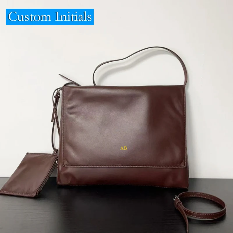 

Custom Initials Natural Cowhide Messenger Bags For Women Luxury Designer Handbag And Purse 2025 New In With Card Pocket Shoulder