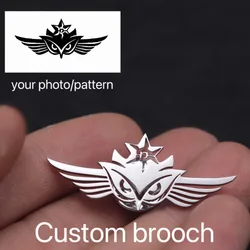 Custom pattern brooch, any pattern to give him/her a unique and exquisite gift