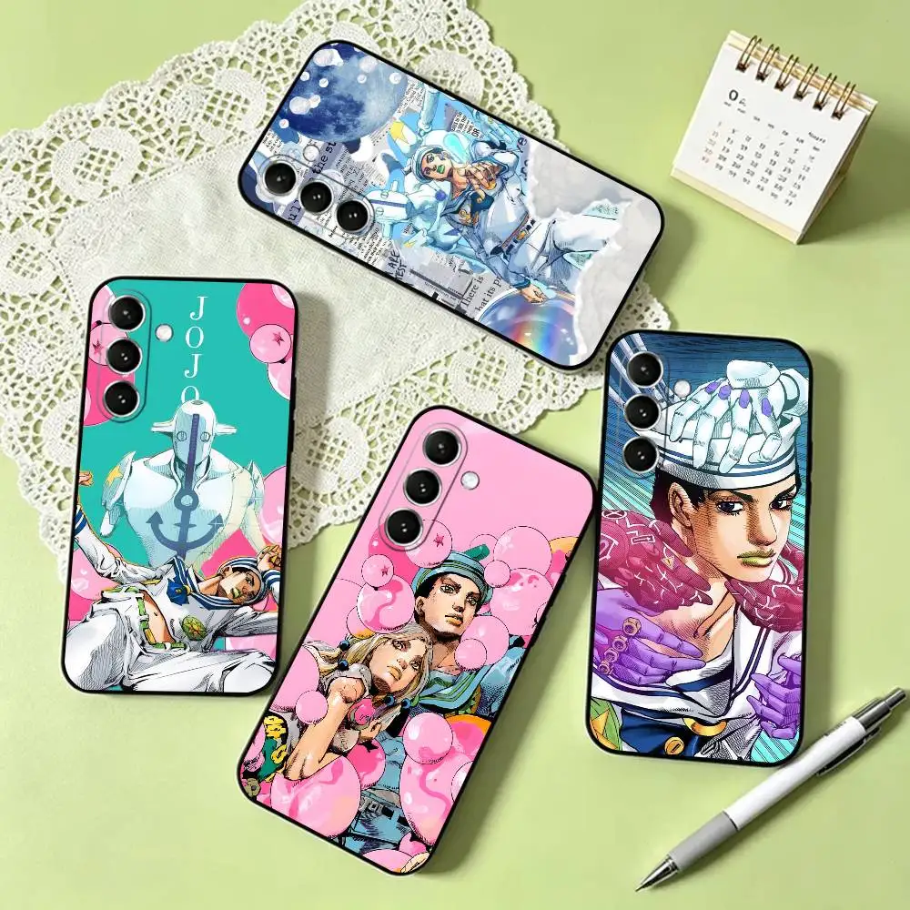 

JOJO8 j-Josuke h-Higashikata Phone Case Black Silicone Soft For Samsung Galaxy A73,A72,A71,A70,A53,A52,A51
