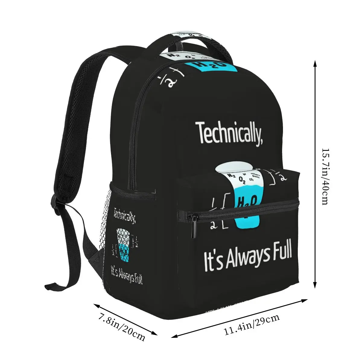 Science Humor Chemistry Physics Math Teacher School Geek Backpack Student Boys Girls BookBag School Bag Shoulder Bags For Unisex