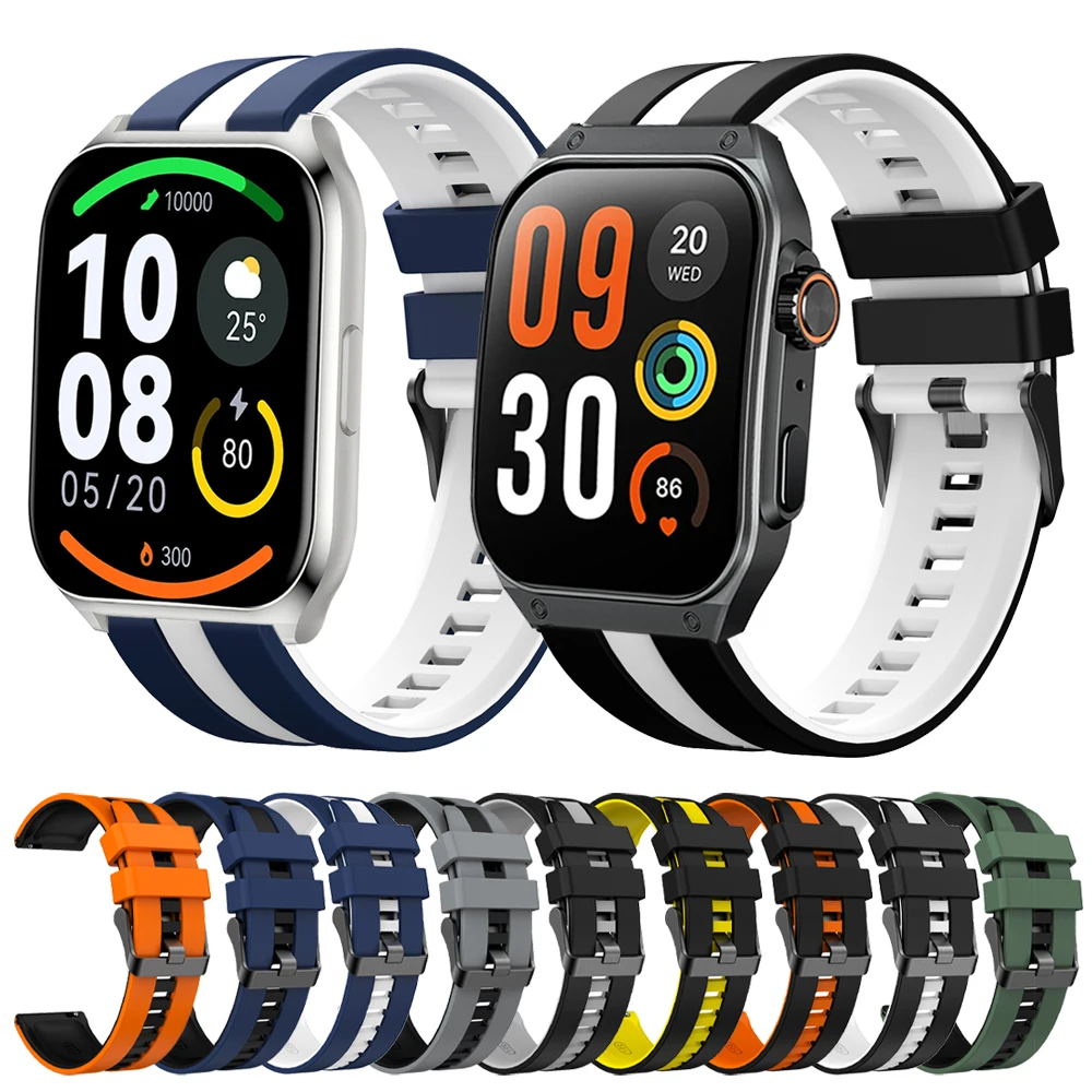 20mm 22mm Watches Strap For Haylou Solar Neo/RS5/Solar Plus RT3/Watch 2 Pro/Watch R8 S8/RS4 Band Silicone Sport Bracelet Correas