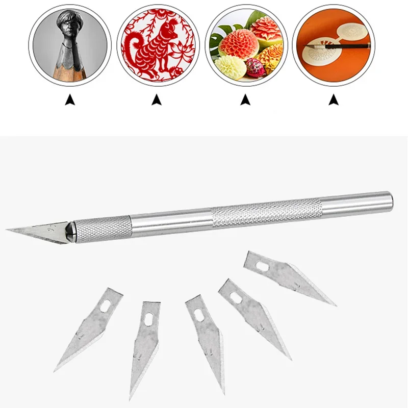 Sculpting Gum Paste Carving Backen Gebäck Werkzeuge 6 teile/satz Klingen Messer Obst Fondant Kuchen Dekorieren Werkzeuge DIY Brot Schneiden Werkzeug