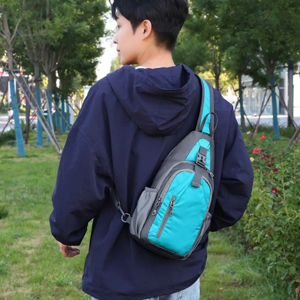 Casual Sports Shoulder Bag Multi-Functional Adjustable Strap Male Chest Bag Durable Waterproof Crossbody Fanny Pack Travel