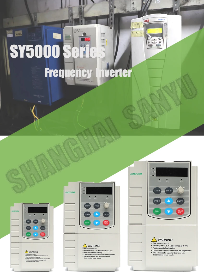 SANYU Frequency Inverter Frequency Converter Drivers VFD VSD SY5000 11KW AC DC AC  Water Pump and Fan