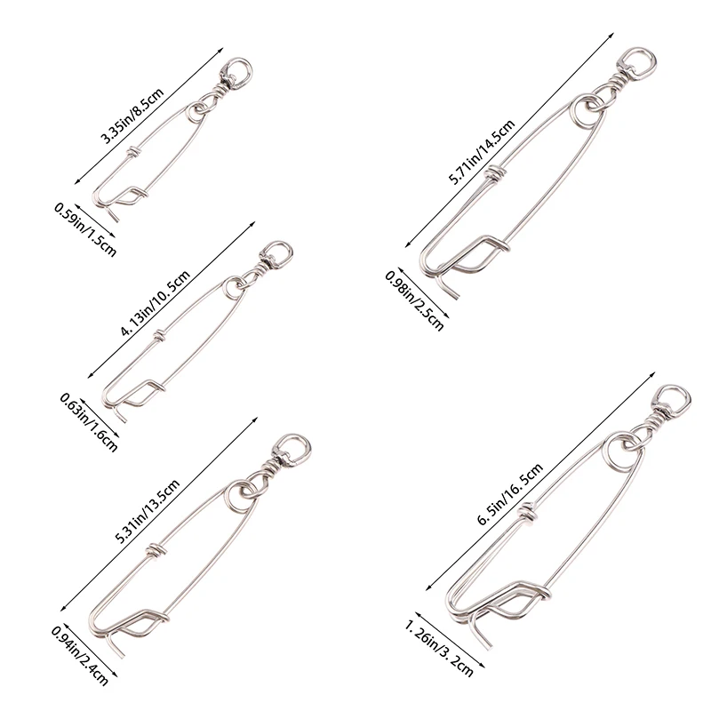Hot！1Pc Stainless Steel Ring Tuna Fishing Clip Snap With Swivel Ring Connector For Spearfishing Long Line Fishing Accessories view 6