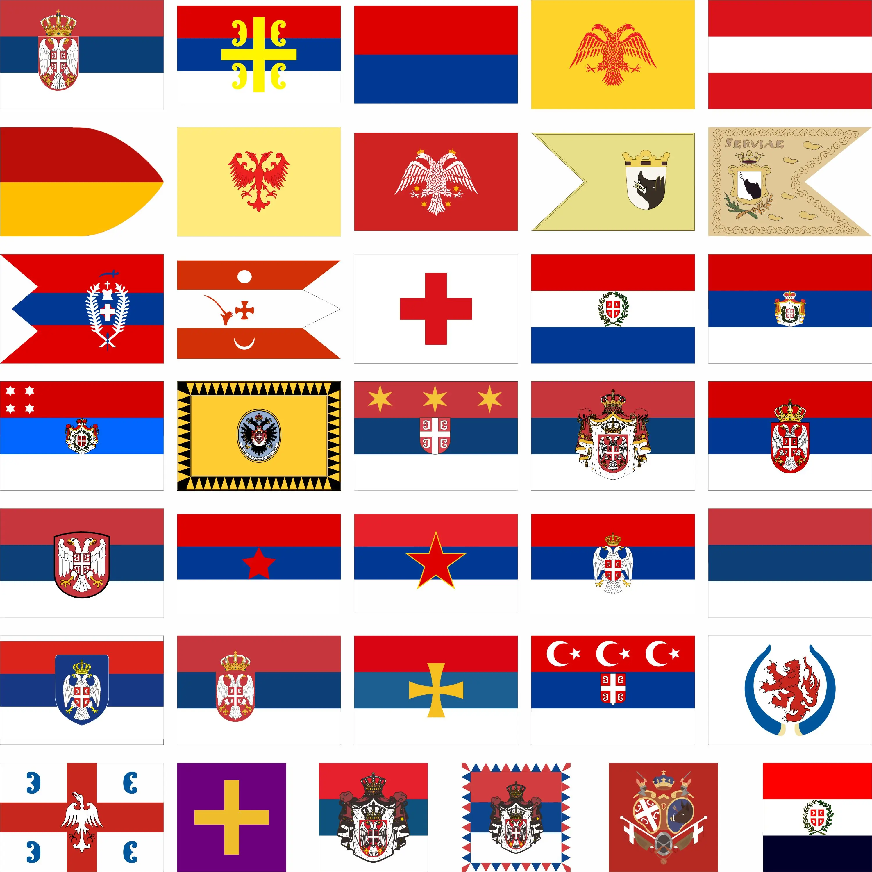 Serbia President History flag Republika Srpska and Serbian Empire banner 3x5ft Double sided printing Serbian Vojvodina flags