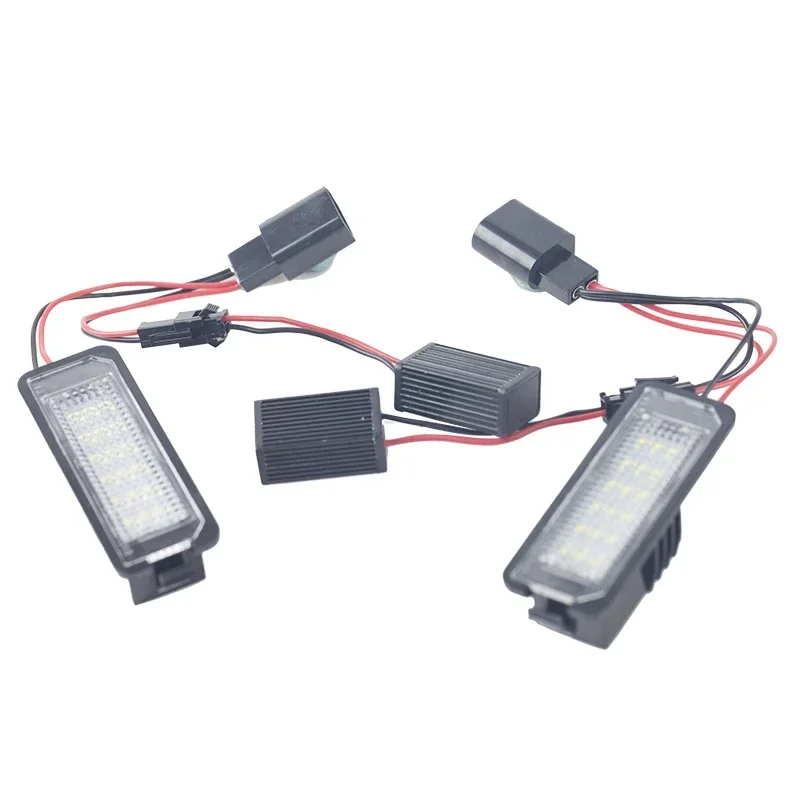 

12V 18 LED Car License Number Plate Lights Tail Lamp Bulbs For VW GOLF 4 5 6 GTI Passat B6 Lupo Scirocco Polo