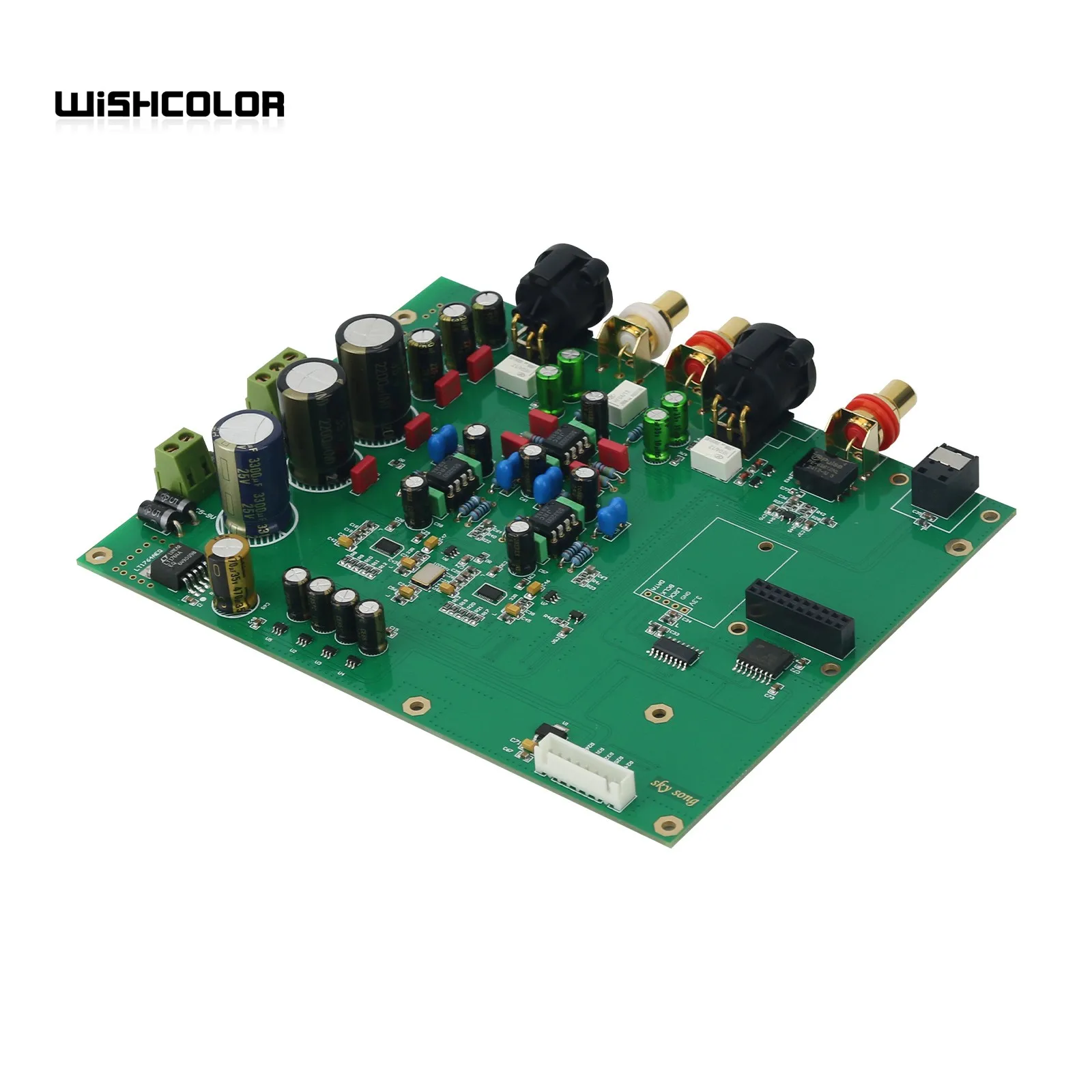 Wishcolor Common/Tuning-versie Dual ES9038Q2M DAC Audio Decoder HiFi Coaxiale PCM384K DSD128 Decoder Board Kit met TFT-scherm