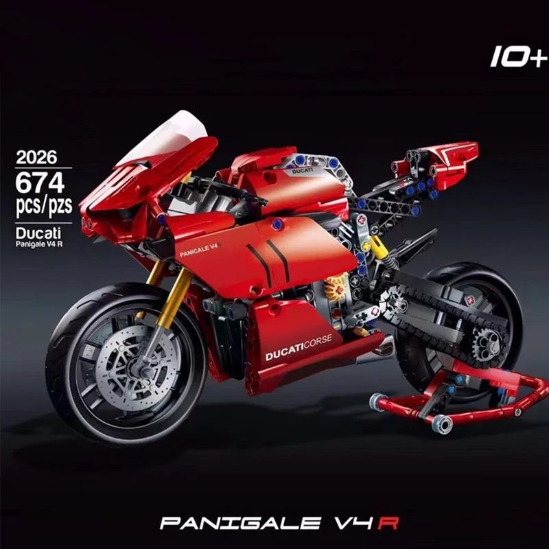 Motorbike Vehicle Bricks 42107 IDEAS ModelTechnical Motorcycle Ducatis Racing Car Building Blocks Toys for Kids Christmas Gifts