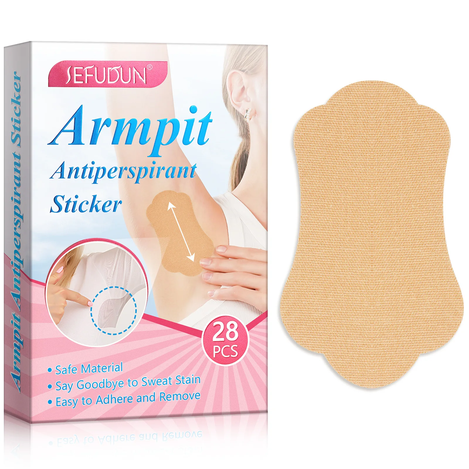 28 pcs/box Disposable Underarm Strong Absorbing Sweat Armpit Antiperspirant Sticker Anti Sweat Pads Deodorants For Women and Men