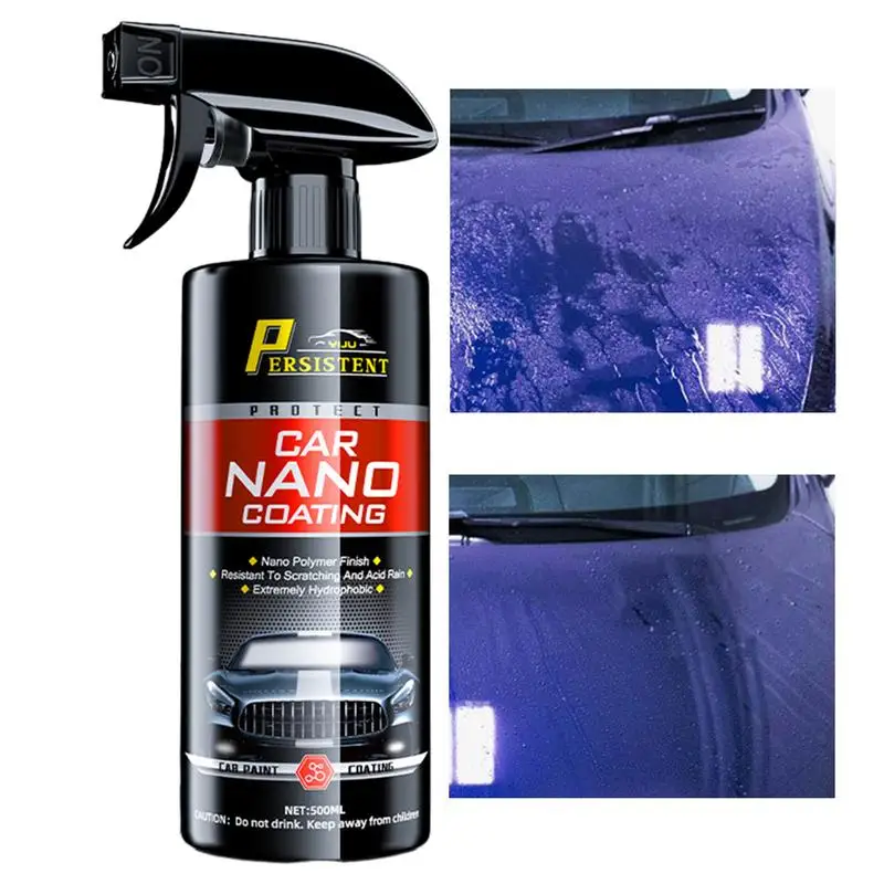 Espray hidrofóbico para pintura de coche, cera de agua de nano acción rápida, reparación de arañazos finos, antisuciedad